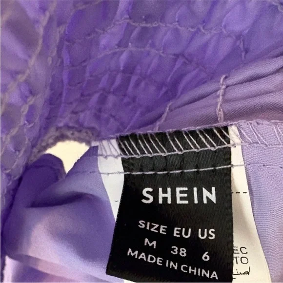 Lavender Purple Bow Crop Top Sleeveless Smocked Size 6 - Picture 13 of 14